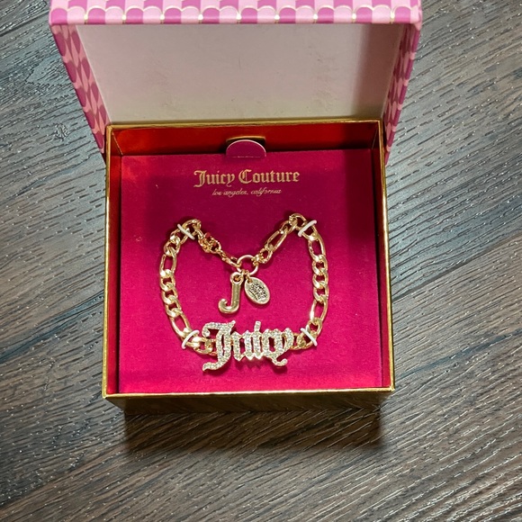 Juicy Couture Jewelry - Juicy Couture Gold-Tone Bracelet with Charm